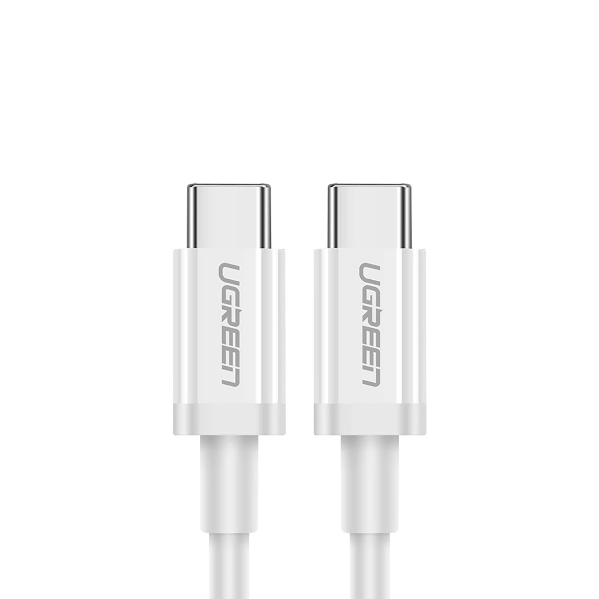 Grøn US264 60518 USB-C / USB-C PD QC AFC-kabel 1m - hvid