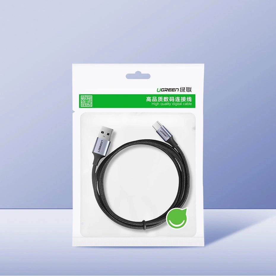 Ugreen US288 60124 USB-A / USB-C QC 3.0 3A Kabel 0,25m - Grå
