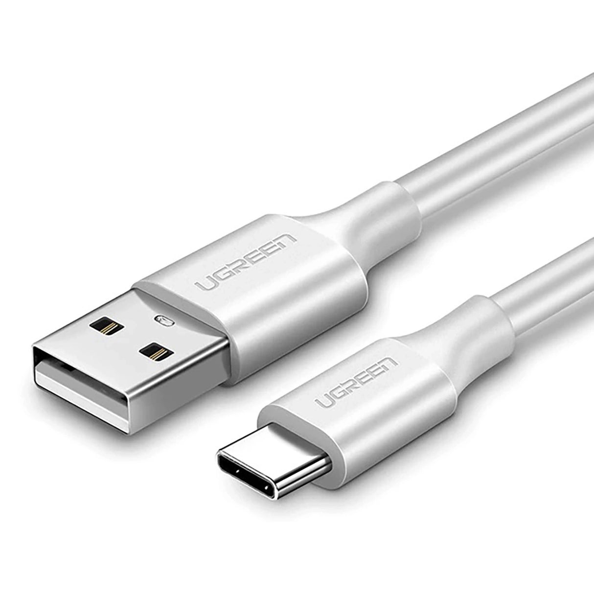 Grøn US287 60119 USB-A / USB-C 3A Kabel 0,25m - Hvid