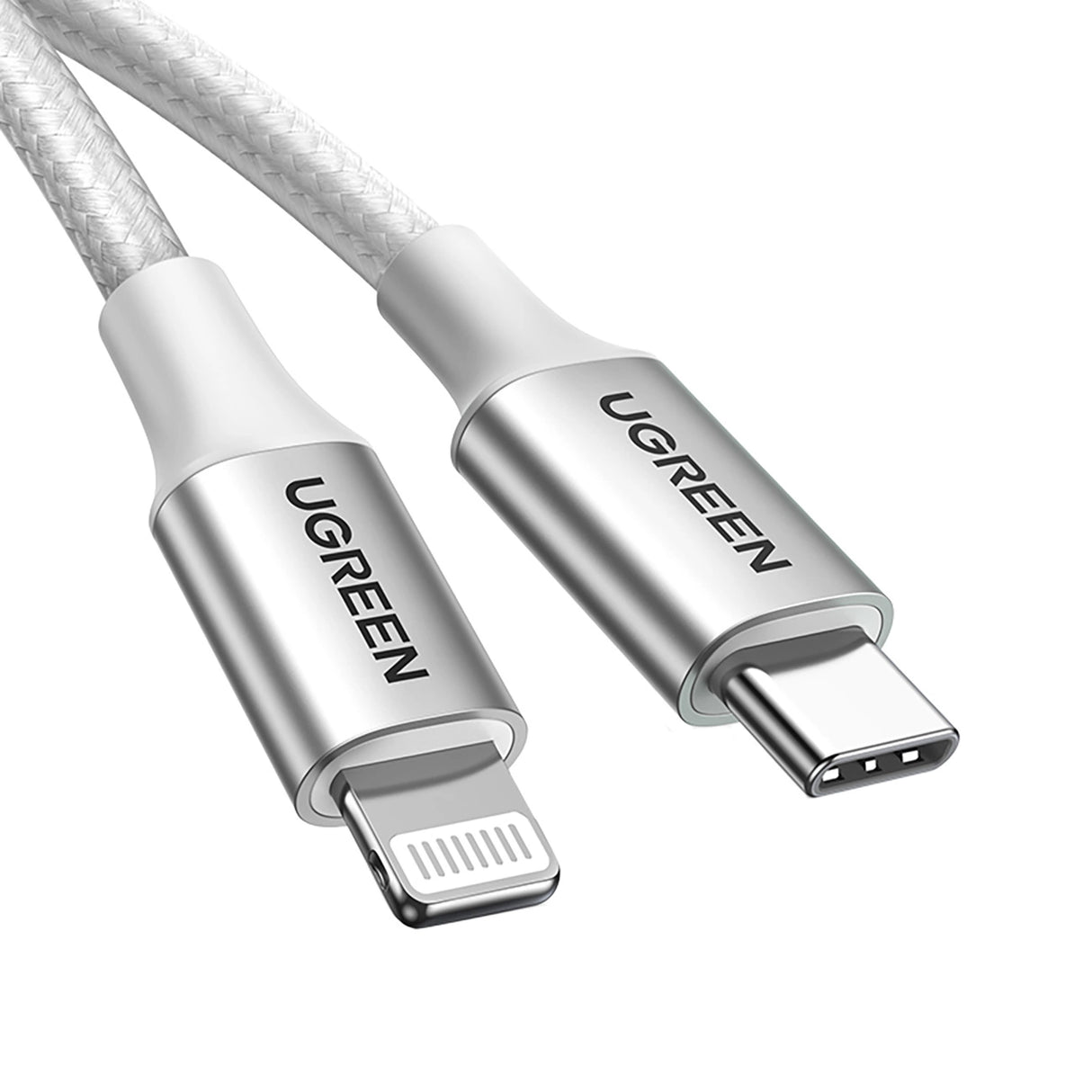 Ugreen US304 70523 USB-C / Lightning MFi kabel 1m - sølv