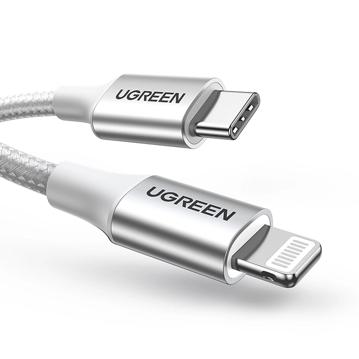 Ugreen US304 70523 USB-C / Lightning MFi kabel 1m - sølv