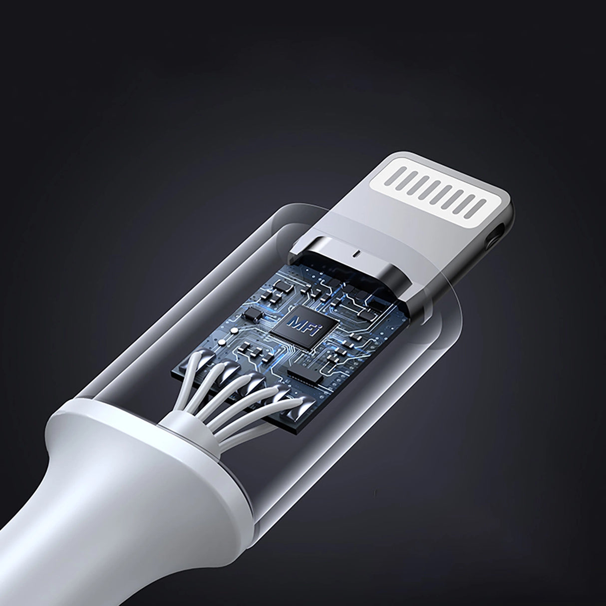 Ugreen US304 70523 USB-C / Lightning MFi kabel 1m - sølv