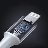 Ugreen US304 70523 USB-C / Lightning MFi kabel 1m - sølv
