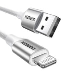 Ugreen US199 60163 USB-A / Lightning MFi kabel 2m - sølv