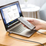 Ugreen US316 70428 USB-C - USB-C PD QC FCP-kabel 100W 5A 480Mb/s 1,5m - Grå