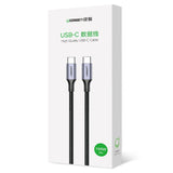 Ugreen US316 70428 USB-C - USB-C PD QC FCP-kabel 100W 5A 480Mb/s 1,5m - Grå