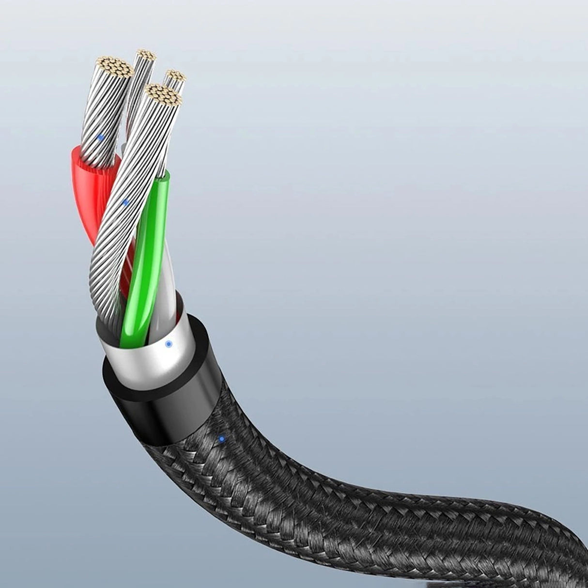 Ugreen US284 70255 USB-A (ret) / USB-C (vinklet) 3A Kabel 3m - Grå