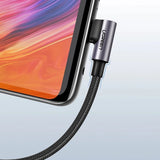 Ugreen US284 70255 USB-A (ret) / USB-C (vinklet) 3A Kabel 3m - Grå