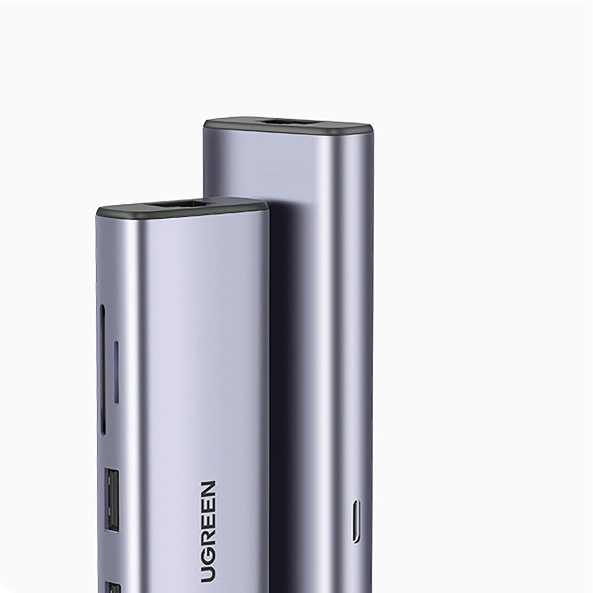 Ugreen CM512 90568 USB-C Adapter - 2x USB-A 3.0 / HDMI / RJ45 / SD og TF Card Reader / USB-C PD 100W - Grå
