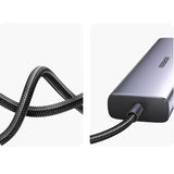Ugreen CM512 90568 USB-C Adapter - 2x USB-A 3.0 / HDMI / RJ45 / SD og TF Card Reader / USB-C PD 100W - Grå