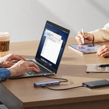 HUB Ugreen CM512 15598 6in1 USB-C - 3x USB-A 3.0 / HDMI / RJ45 / USB-C PD - grå