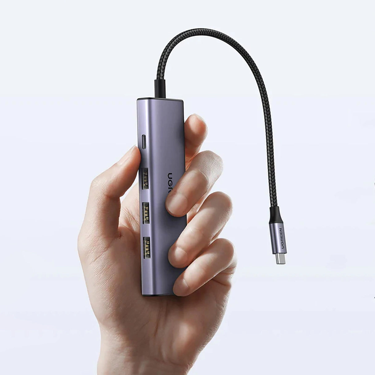 HUB Ugreen CM511 15597 5in1 USB-C - USB-C PD / HDMI / 3x USB-A 3.0 - grå