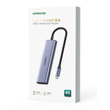 HUB Ugreen CM511 20956A 6in1 USB-C - HDMI / 3x USB-A 3.0 / SD/TF-kortlæser - grå