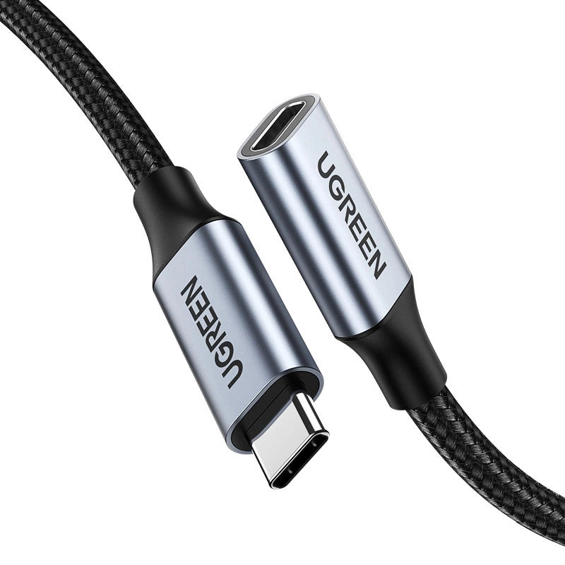 Ugreen US372 80810 USB-C - USB-C PD QC kabel 100W 5A 10Gbps 0,5m - grå