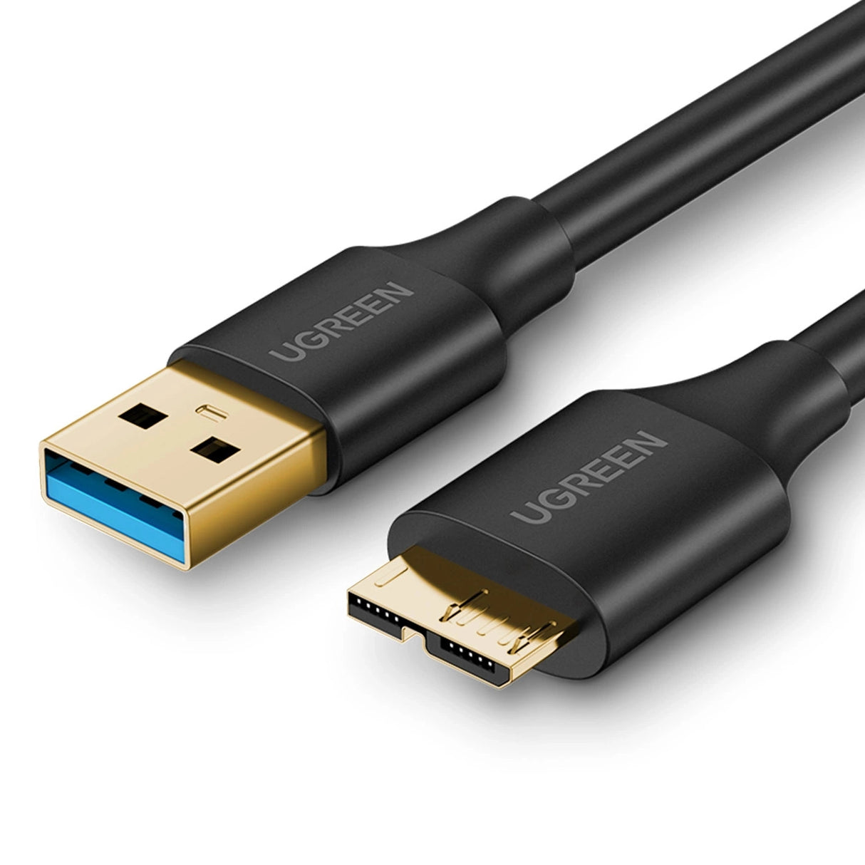 Grøn US130 10840 USB-A 3.0 - mikro USB-B kabel 0,5 m - sort