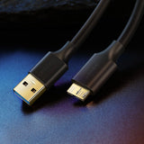 Grøn US130 10840 USB-A 3.0 - mikro USB-B kabel 0,5 m - sort