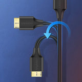 Grøn US130 10840 USB-A 3.0 - mikro USB-B kabel 0,5 m - sort