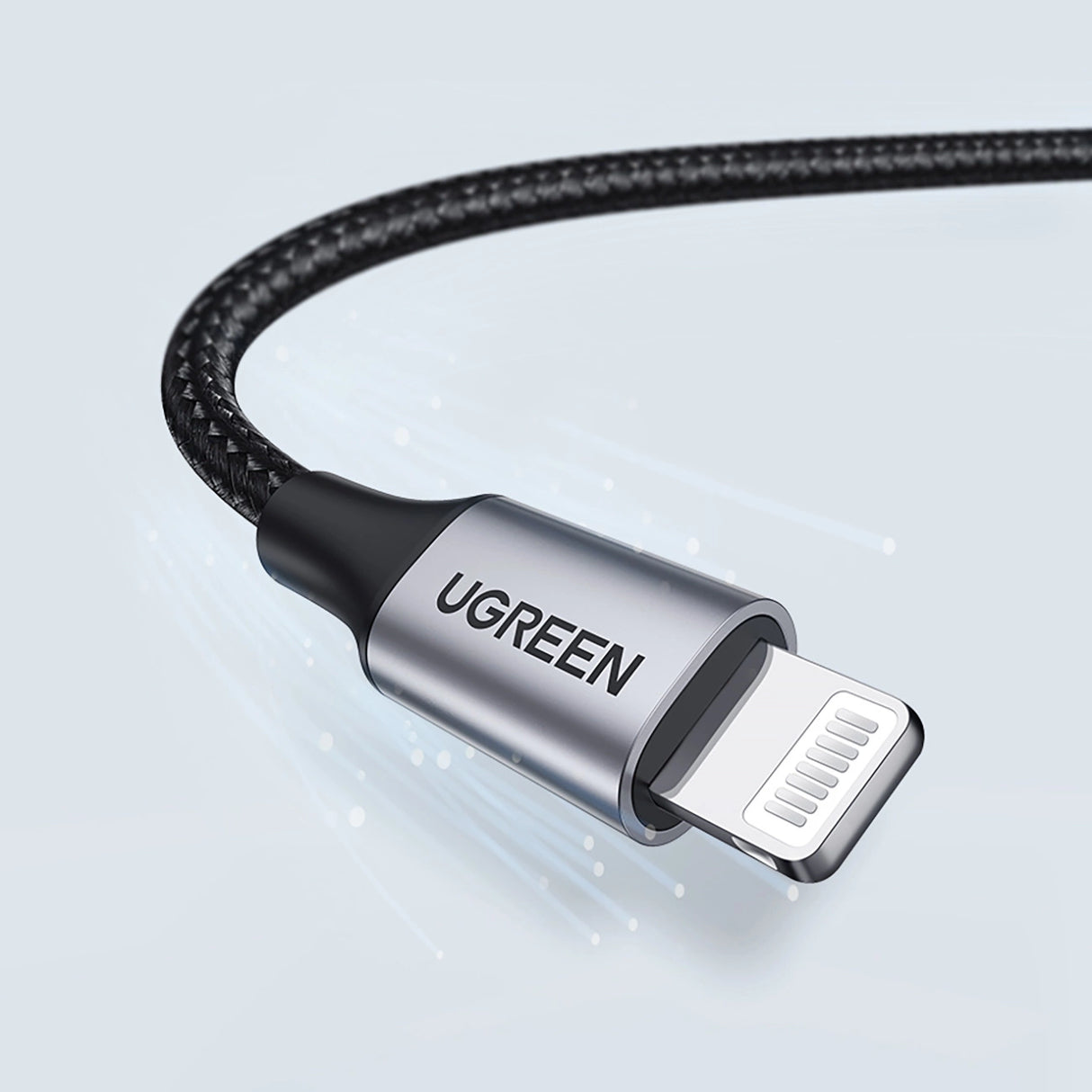 Ugreen US199 60157 USB-A / Lightning MFi-kabel 1,5 m - sort