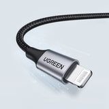 Ugreen US199 60157 USB-A / Lightning MFi-kabel 1,5 m - sort