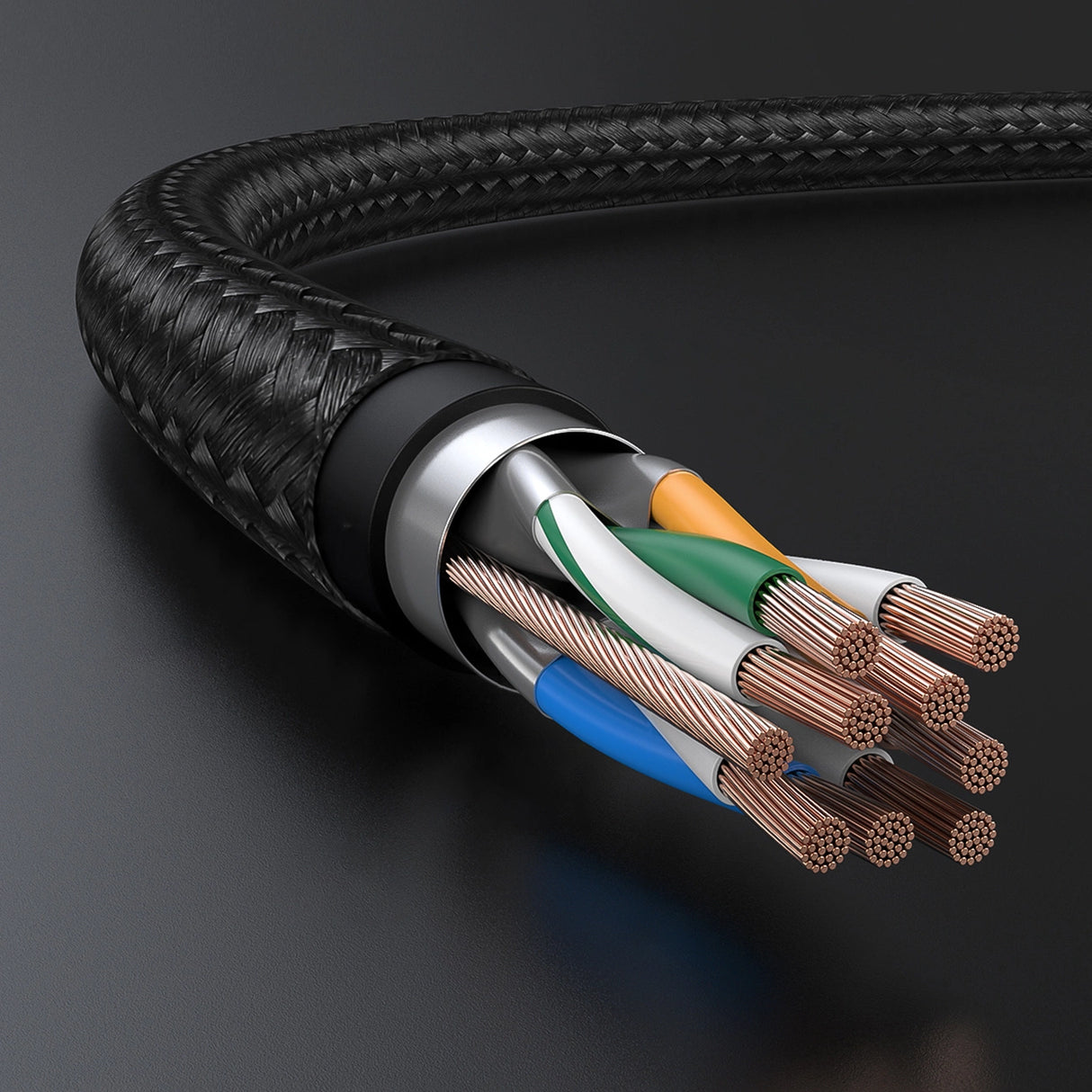 Ugreen NW150 80423 Ethernet RJ45 Cat 7 10Gbps Kabel 2m - sort