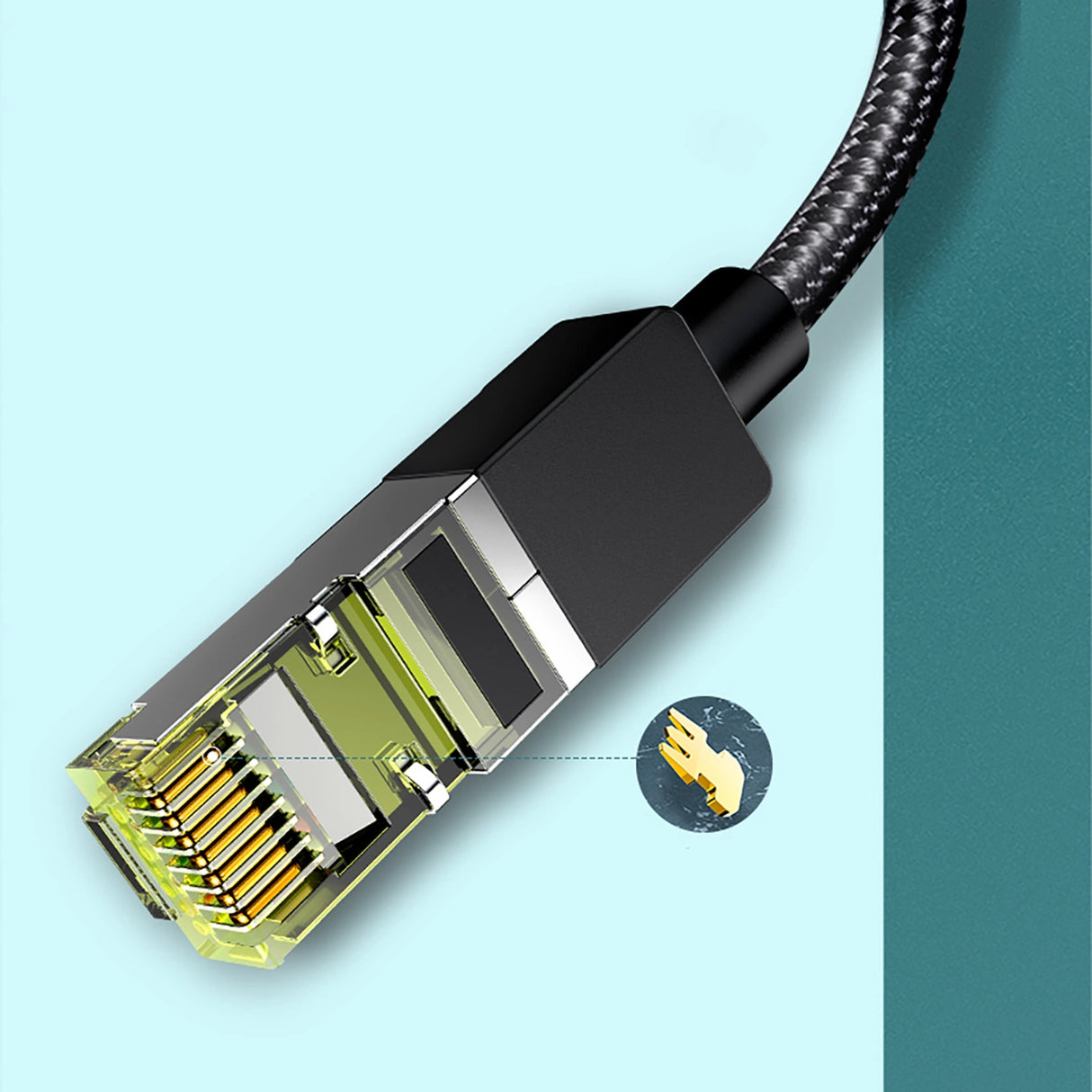 Ugreen NW150 80424 Ethernet RJ45 Cat 7 10Gbps Kabel 3m - sort