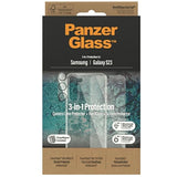 PanzerGlass Bundle 3in1 Gennemsigtige Case + Film + Kamerabeskytter til Samsung Galaxy S23