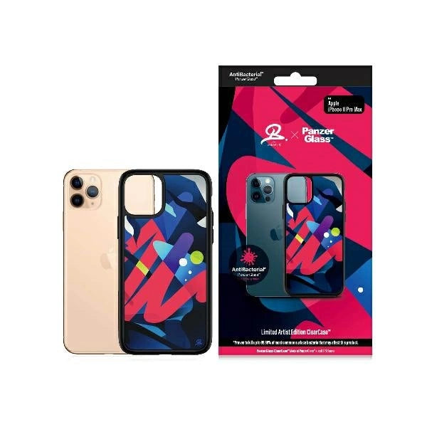 PanzerGlass ClearCase antibakteriel Mikael B Limited Artist Edition æske til iPhone 11 Pro Max - flerfarvet