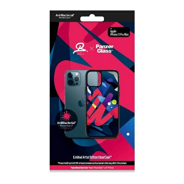 PanzerGlass ClearCase antibakteriel Mikael B Limited Artist Edition æske til iPhone 11 Pro Max - flerfarvet