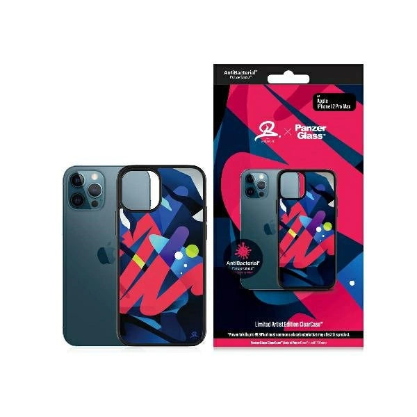 PanzerGlass ClearCase antibakteriel Mikael B Limited Artist Edition æske til iPhone 12 Pro Max - flerfarvet