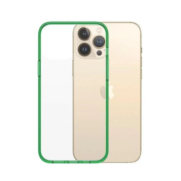 PanzerGlass ClearCase Antibakteriel Military Grade Certified Case til iPhone 13 Pro Max - Gennemsigtig Grøn