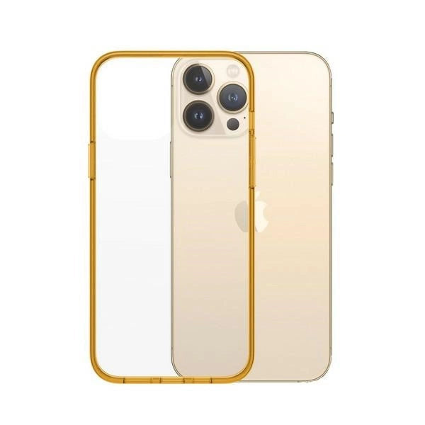 PanzerGlass ClearCase Antibakteriel Military Grade Certified Case til iPhone 13 Pro Max - Gult gennemsigtigt