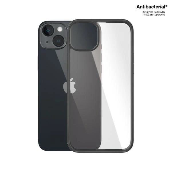 PanzerGlass ClearCase antibakterielt fodtøj til iPhone 14 Plus / 15 Plus - gennemsigtigt og sort