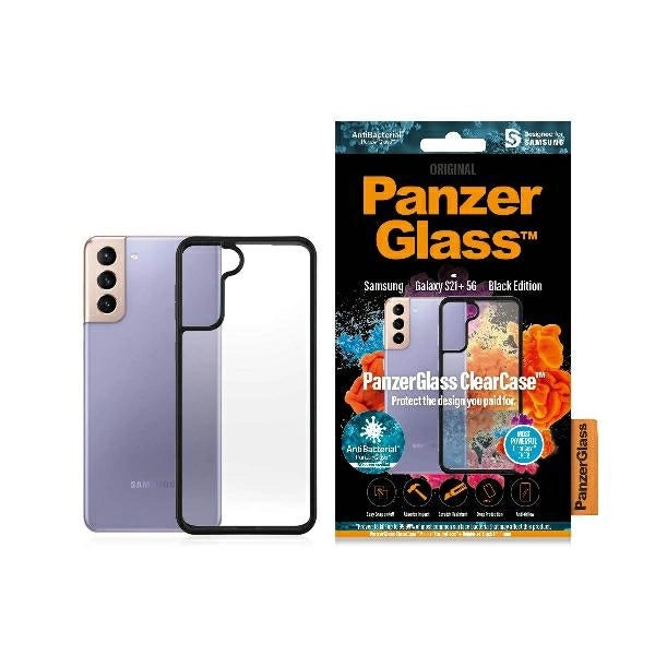 PanzerGlass ClearCase til Samsung Galaxy S21+ - gennemsigtigt og sort