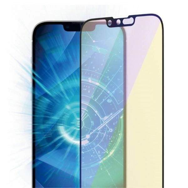 PanzerGlass Ultra-Wide Fit antibakterielt tempereret glas med blå lysfilter og positioner til iPhone 14 Plus / 13 Pro Max