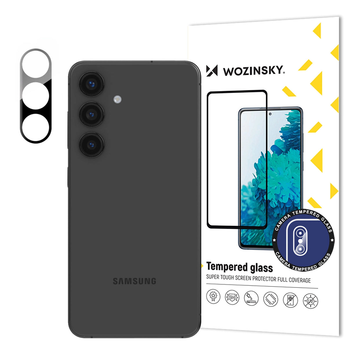9H hærdet glas til Wozinsky Full Camera Glass til Samsung Galaxy S24