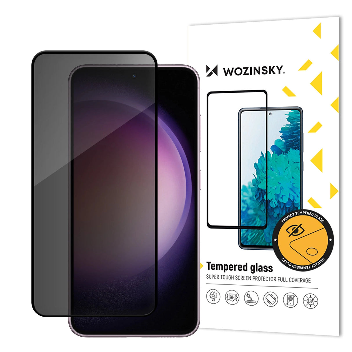 Wozinsky Privacy Glass hærdet glas med anti-spion filter til Samsung Galaxy S24+