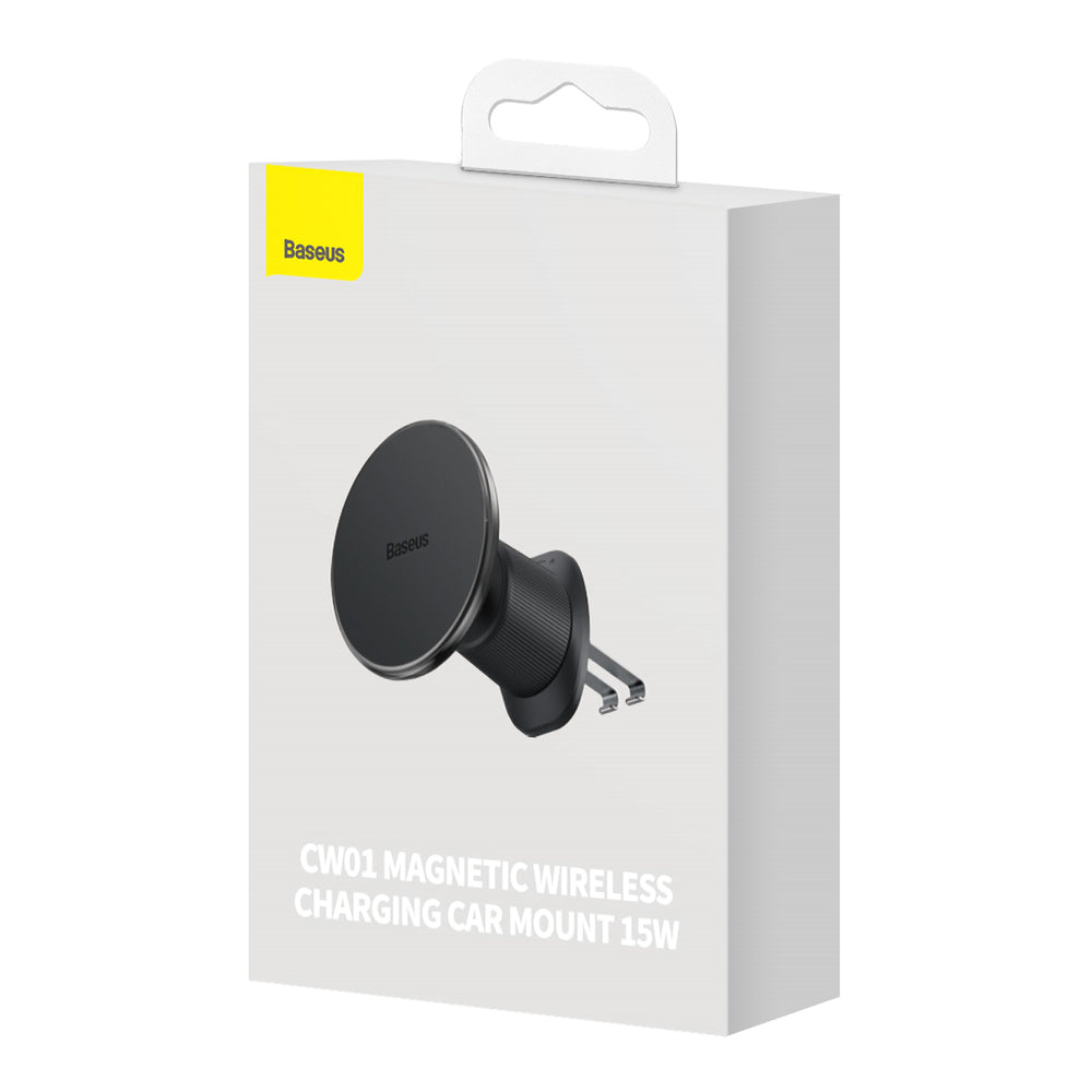 Baseus CW01 bilholder til iPhone med 15W induktiv oplader til luftventil - sort