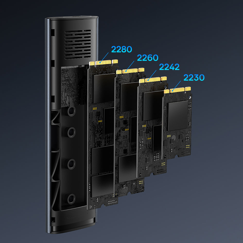 Baseus FlyJoy M.2 NVMe 10Gb/s SSD Caddy - Grå