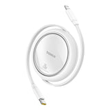 Baseus Free2Pull Kabel Retractable USB-C / Lightning 20W 1m - Hvid