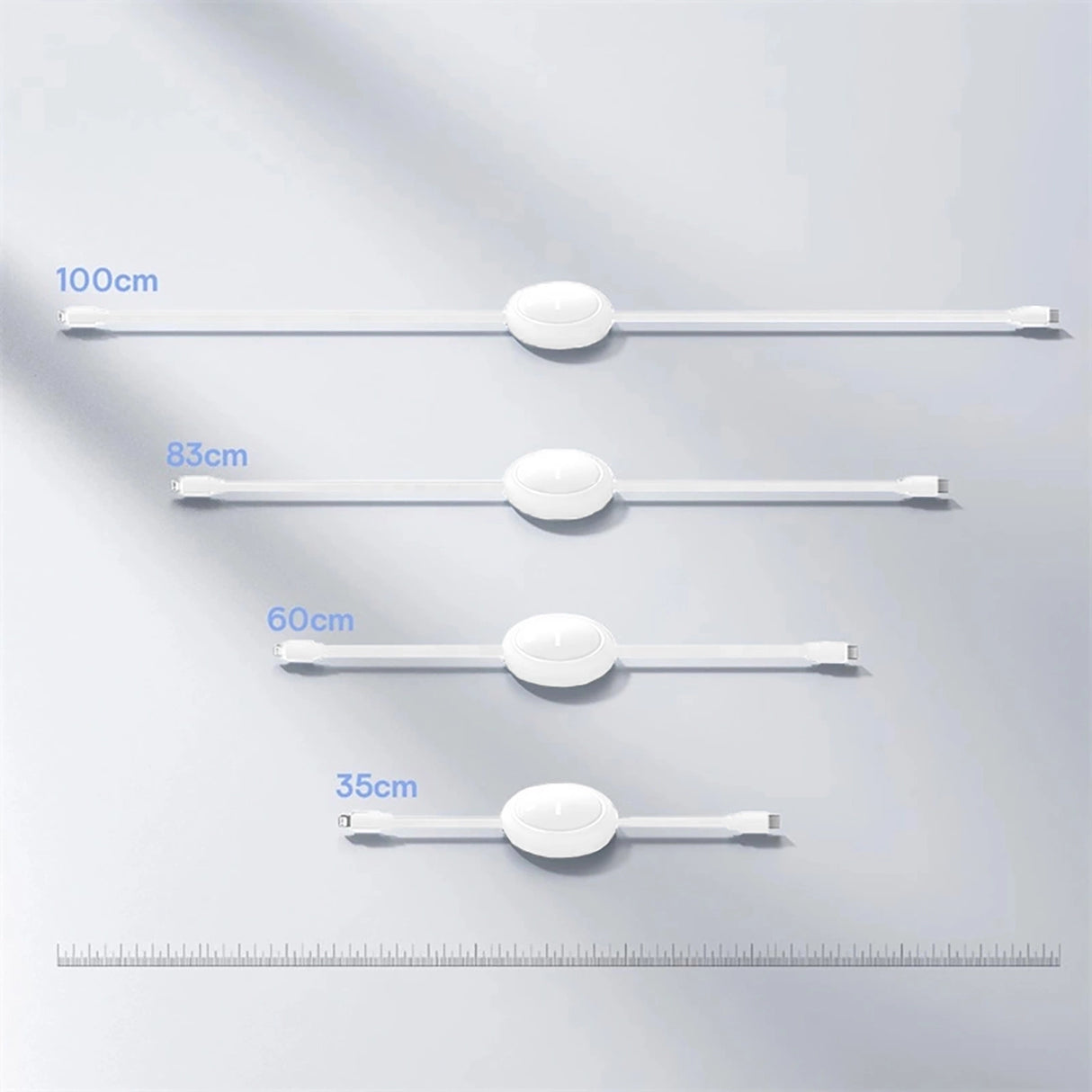 Baseus Free2Pull Kabel Retractable USB-C / Lightning 20W 1m - Hvid