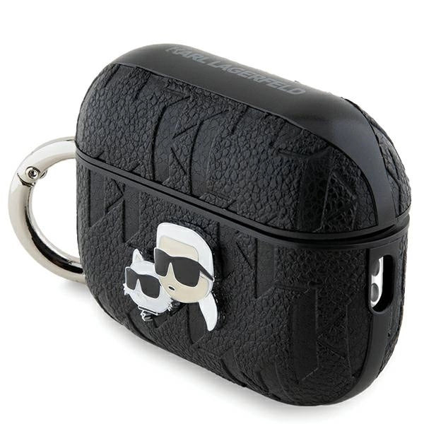 Karl Lagerfeld Monogram Karl & Choupette Head Case for AirPods Pro 2 - Black