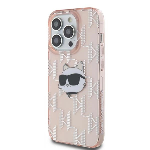 Karl Lagerfeld IML Choupette Head & Monogram case for iPhone 13 Pro Max - pink