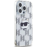 Karl Lagerfeld IML Choupette Head & Monogram case for iPhone 15 Pro - transparent
