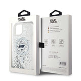 Karl Lagerfeld Liquid Glitter Choupette Head MagSafe case for iPhone 13 - transparent