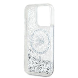 Karl Lagerfeld Liquid Glitter Karl Head MagSafe case for iPhone 15 Pro - transparent