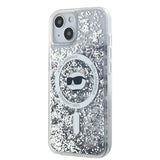 Karl Lagerfeld Liquid Glitter Choupette Head MagSafe Case for iPhone 15 Plus / 14 Plus - Transparent