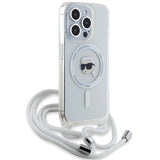 Karl Lagerfeld Crossbody IML Karl Head MagSafe case for iPhone 15 Pro Max - transparent