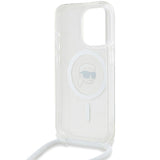 Karl Lagerfeld Crossbody IML Karl Head MagSafe case for iPhone 15 Pro Max - transparent