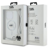 Karl Lagerfeld Crossbody IML Karl Head MagSafe case for iPhone 15 Pro Max - transparent