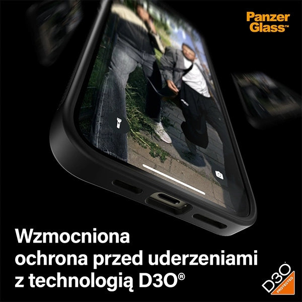 PanzerGlass ClearCase Case til iPhone 15 Plus / 14 Plus med Military Grade Certification - Clear & Black